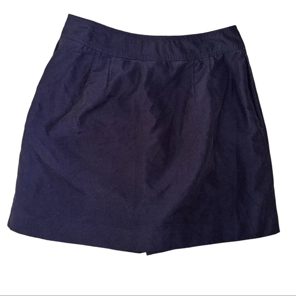 Izod Side Button Close Navy Golf Skort Skirt over Shorts Size 4 - Picture 3 of 10